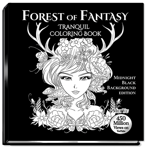 Cover of Forest of Fantasy: Midnight Black Background Edition by Mei Yu.