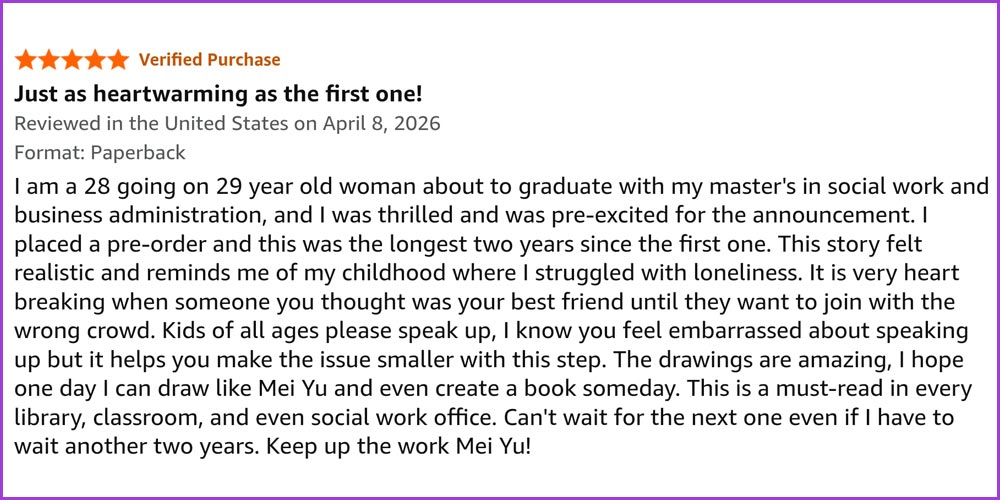 Review for Mei's graphic novel memoir Best Friend, Worst Bully.