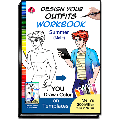 Cover of Design Your Outfits WorkBook: Summer (Male).