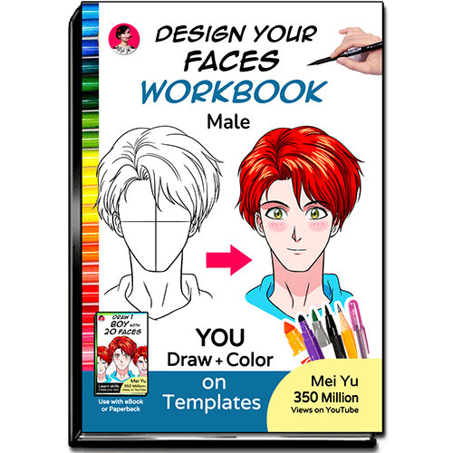 Cover of Design Your Faces WorkBook: Male.