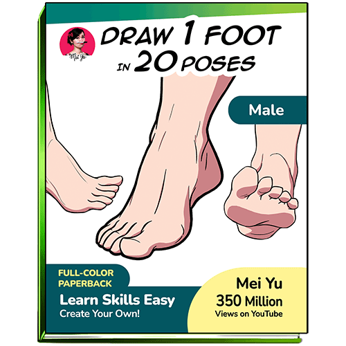 Cover of Draw 1 Foot in 20 Poses - Male.