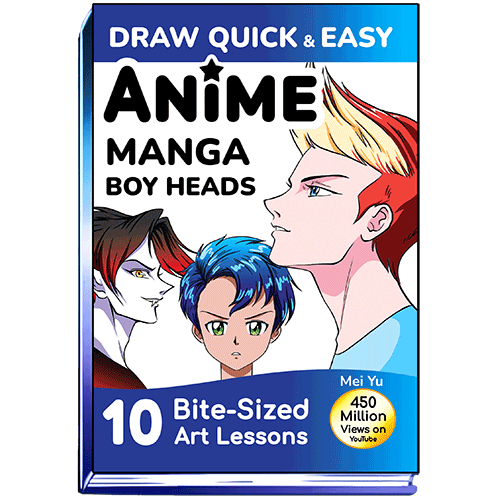 Cover of Draw Quick & Easy Anime Manga Boy Heads by Mei Yu.