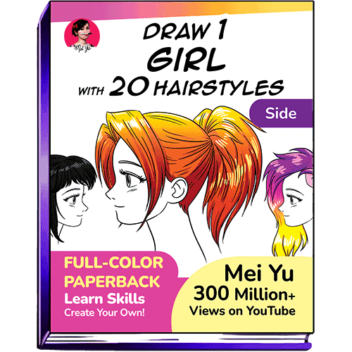 Cover of Draw 1 Girl with 20 Hairstyles - Side View.