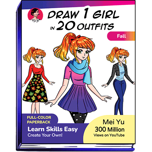 Cover of Draw 1 Girl in 20 Outfits - Fall.