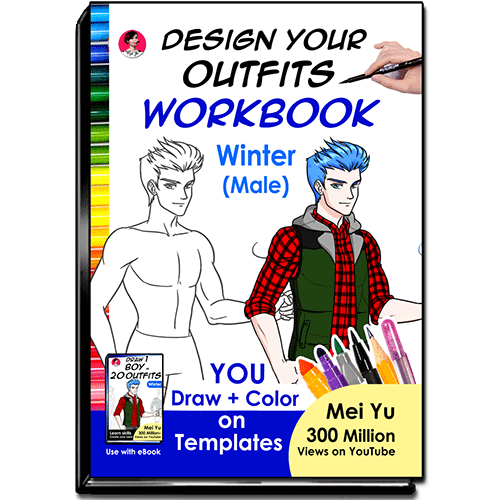 Cover of Design Your Outfits WorkBook: Winter (Male).