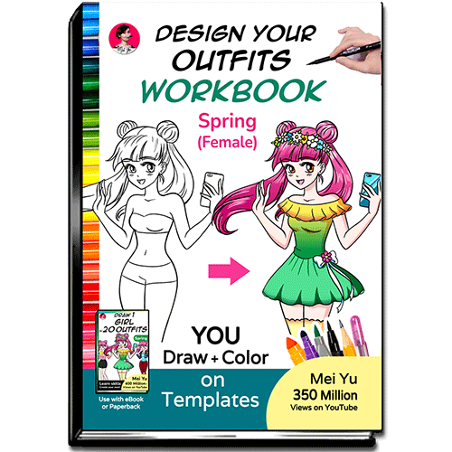 Cover of Design Your Outfits WorkBook: Spring (Female).