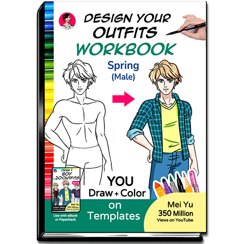 Cover of Design Your Outfits WorkBook: Spring (Male).