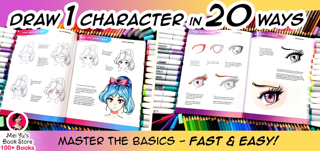 Mei's Draw 1 in 20 drawing books