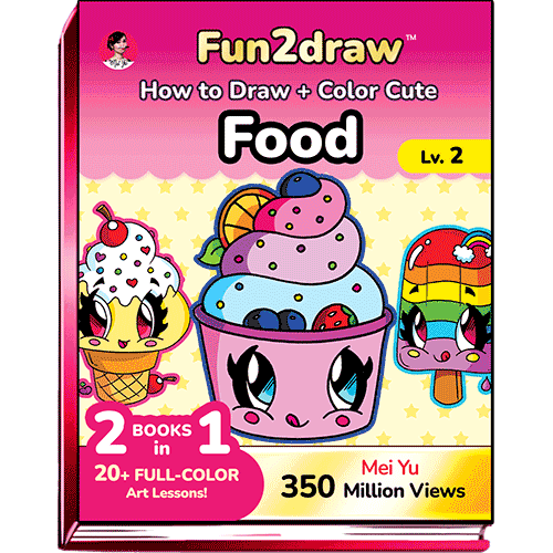 Cover of How to Draw + Color Cute Food - Fun2draw Lv. 2.