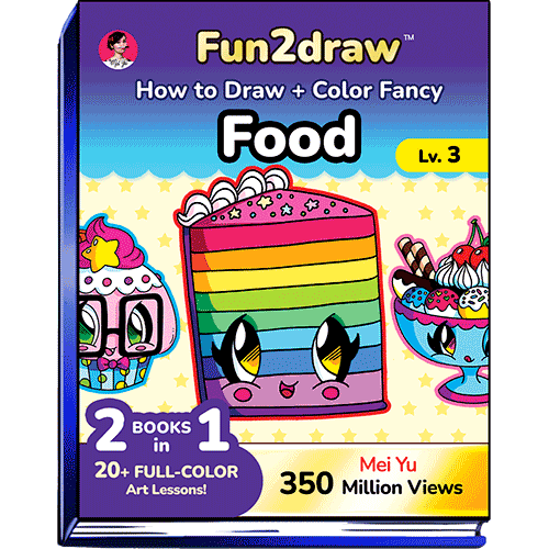 Cover of How to Draw + Color Fancy Food - Fun2draw Lv. 3.