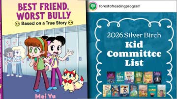 Mei Yu's graphic novel, Best Friend, Worst Bully, is on the Forest of Reading's 2026 Silver Birch Kid Committee List!