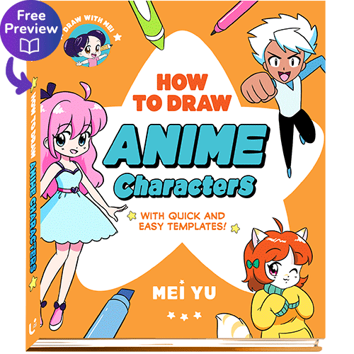 Cover of Draw with Mei: How to Draw Anime Characters with Quick and Easy Templates, with a free preview icon.