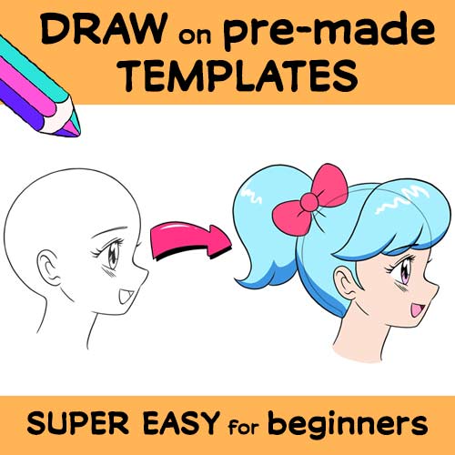 Draw on pre-made templates - super easy for beginners!