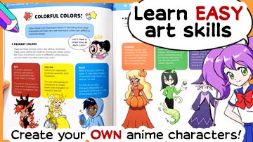 Learn easy art skills to create your own anime characters!