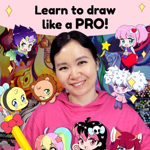 Learn to draw like a pro from Mei Yu, author and illustrator of Kawaii Drawing School.