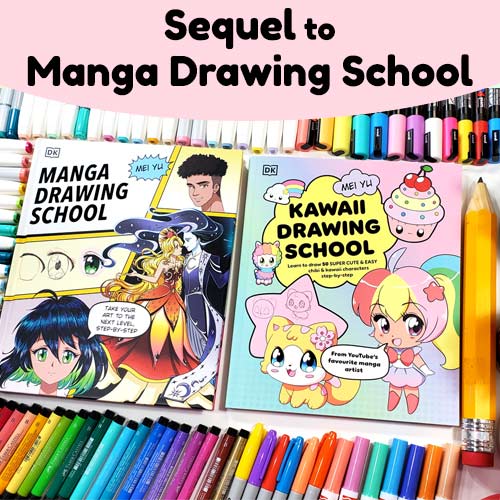 Kawaii Drawing School is the sequel to Manga Drawing School, both published by DK.