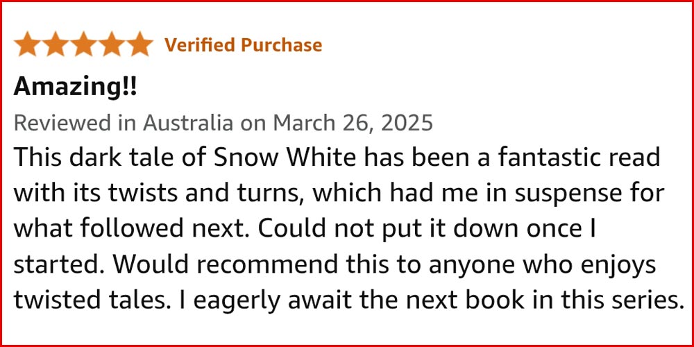 Review for the Scary Fairy Tales illustrated novel Snow White and the 7 Sins by Mei Yu and Shawn Yu, sibling creators.