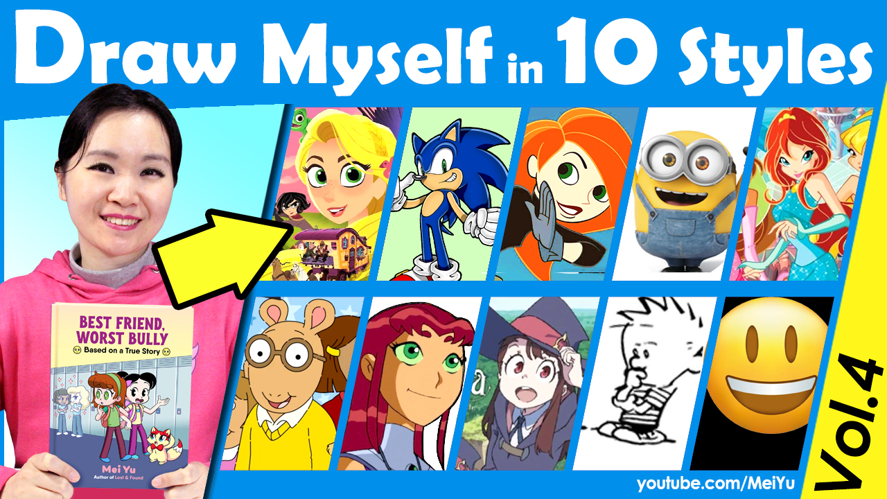 Video thumbnail for Mei Yu's Draw Myself in 10 Art Styles: Volume 4 art challenge video.